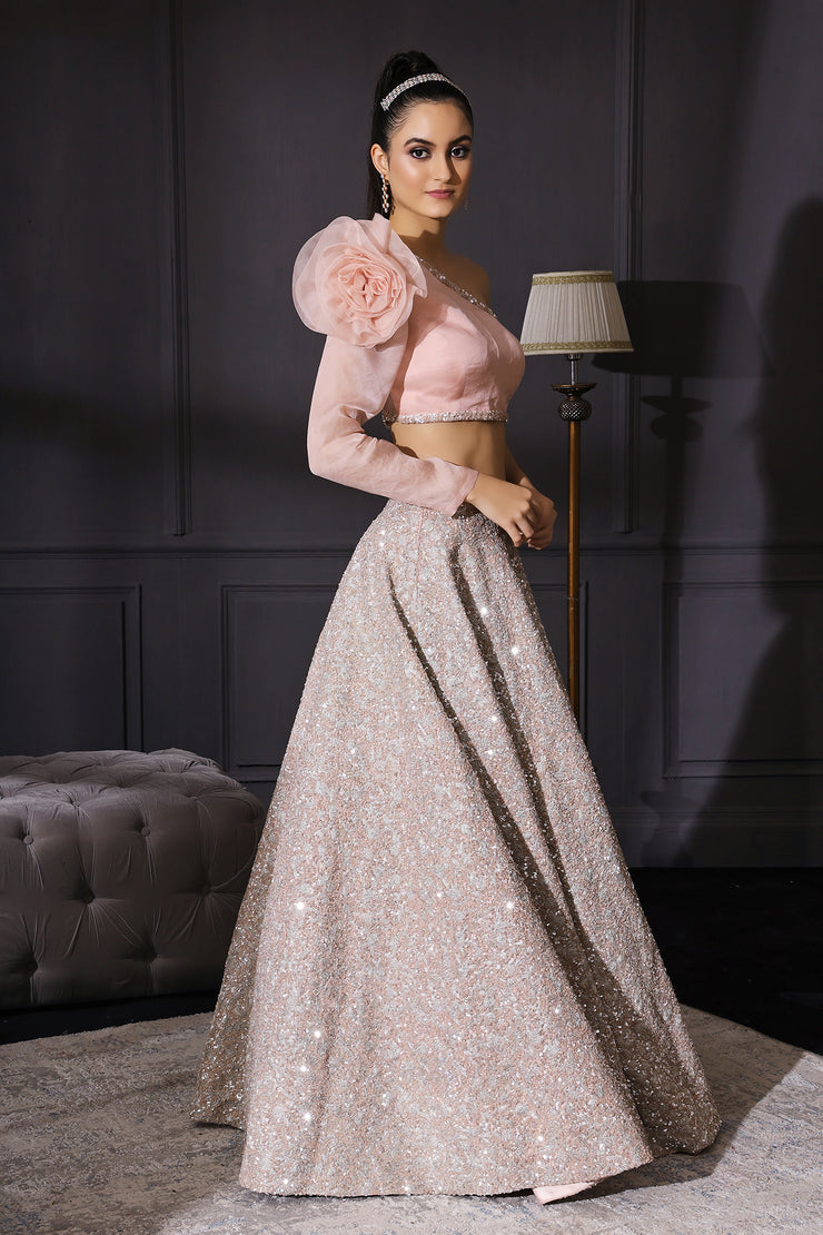 Silver skirt blouse hotsell