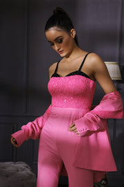 Bubblegum Pink Jumpsuit & Blazer Co-ord Set