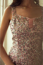 Powder Pink Embroidered Kurta with Lehenga Skirt Set