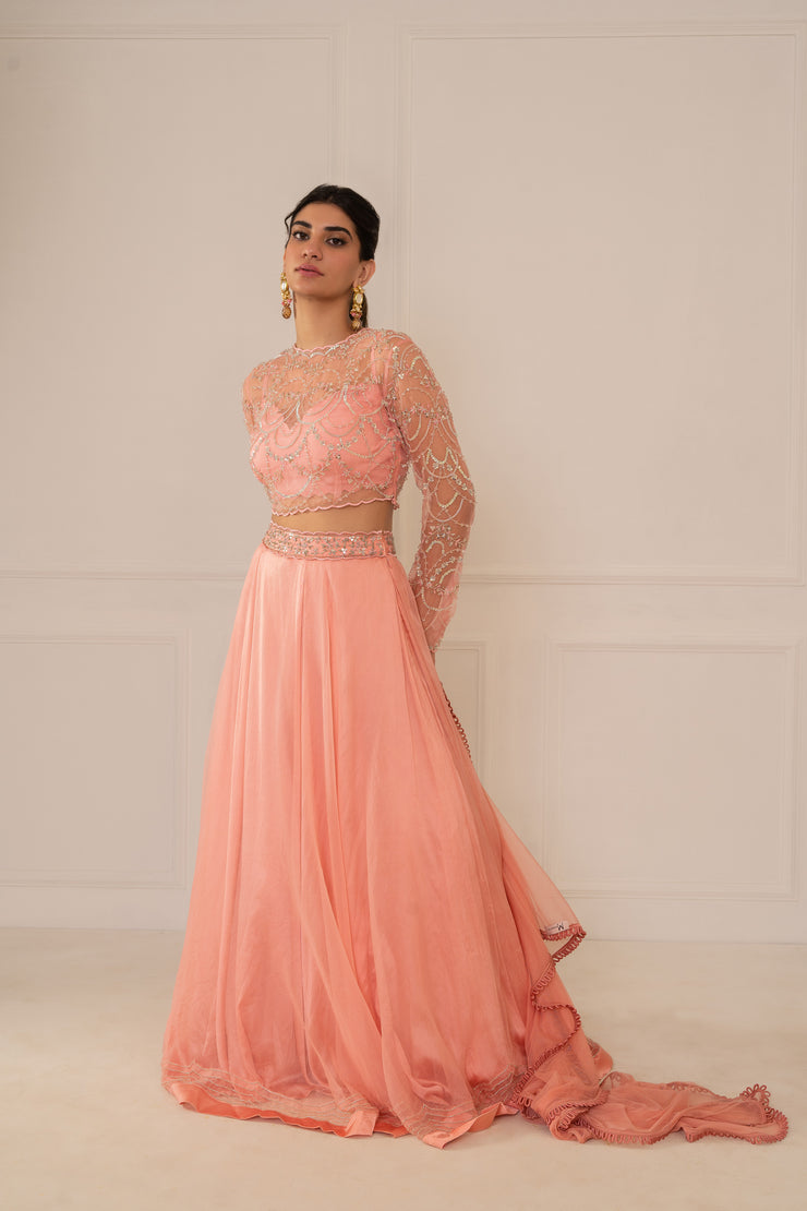 Peony Pink Lehenga Set