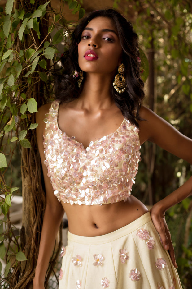 Pink-Yellow Ombre Lehenga Set