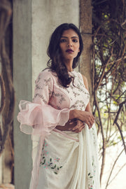 Pink & Ivory Saree